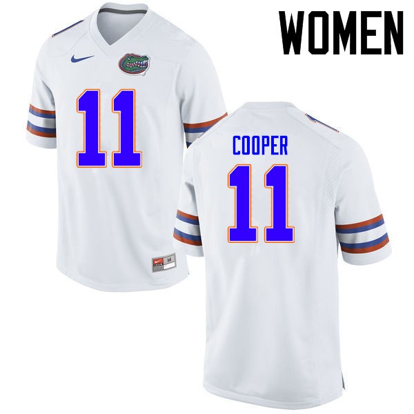 Florida Gators Women #11 Riley Cooper College Football Jerseys White